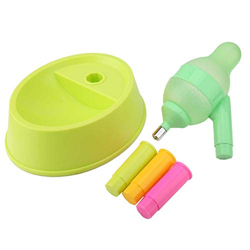 Dispensador de Agua para Gato y con Fuente de Altura Ajustable de pie, Botella de Bebida con Boquilla antigoteo (Verde)
