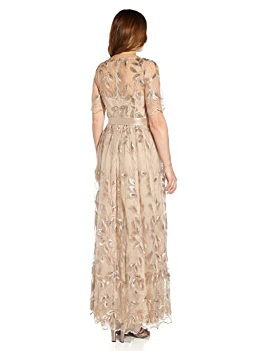 Image of Adrianna Papell Women's Embroidered Long Ballgown