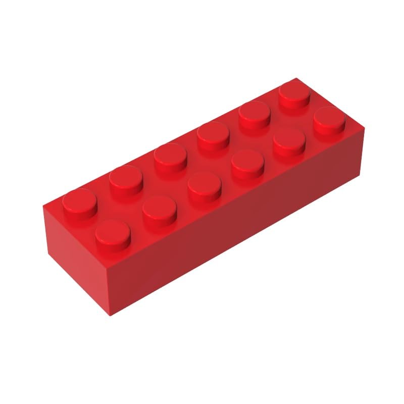 XYEIUGO Compatible with LEGO 44237 Basic Bricks Brick 2x6, Red, 10 PCS — image 1