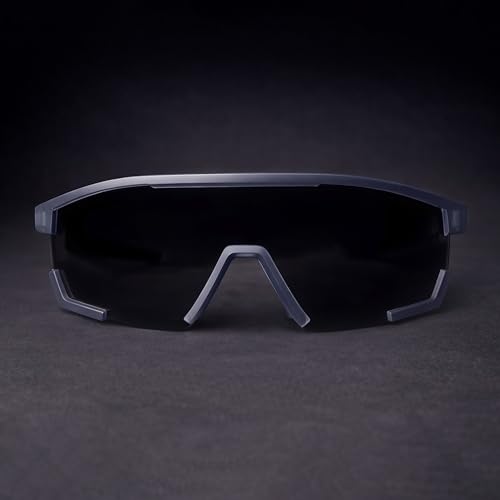 Image of Hero Black Polarized Sports Sunglasses for Men & Women | UV400 Protection | Wraparound Driving, Cycling, Running Shades | Anti-Glare Unisex Eyewear