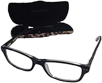 Corinne McCormack Rivington Black Glasses Frames w Demo Lenses Hard Case & Cloth