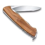 Victorinox Taschenmesser Ranger 55 Wood (10 Funktionen, Holzsäge, Korkenzieher, Dosenöffner) braun