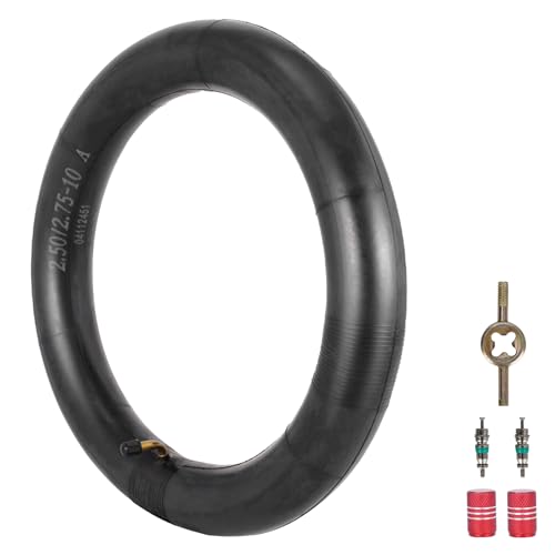 ZANGOME 1-Pack Heavy Duty 2.50/2.75-10 Inner Tubes 90 Bent Valve Stem Compatible with Honda CRF50 Yamaha PW50 Suzuki JR50 Razor MX500 Dirt Pit Bike Front Rear Motorcycle Tire