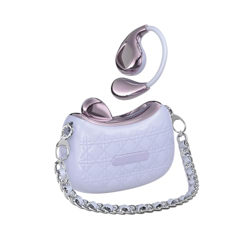 Micool Cuffie aperte Bluetooth 5.4, con batteria a lunga durata, design alla moda, auricolari sportivi per un uso confortevole tutto il giorno (viola)