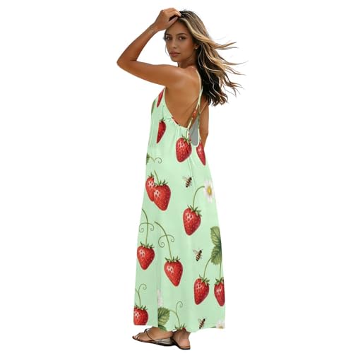 Robe caraco dos nu fraîche et fluide style décontracté pour femme