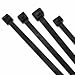 UV Stabilized Cable Ties, 30 lb Tensile Strength, 5.7 in L, Black, 100 EA/BG