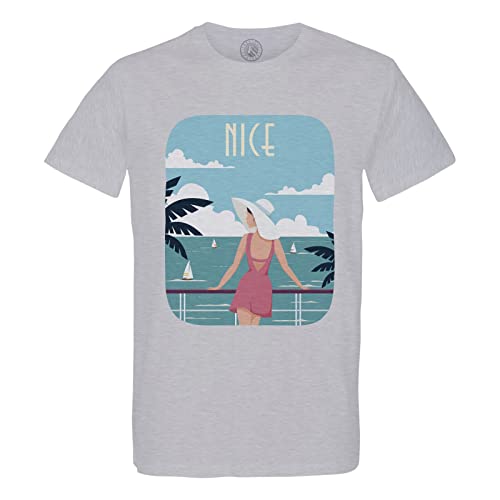T-shirt Nice Promenade des Anglais anti-transpiration en pur coton bio homme