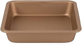 Russell Hobbs RH02148GEU7 Opulence Square Pan Baking Tray Roasting Oven Pan, 22 cm, Non-Stick Surface, Easy Clean, Perfect for Brownies, Flapjacks & Tarts, Easy Release, Gold