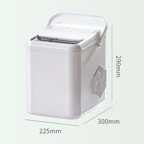 HYYKEJI Tragbare Eiswürfelbereiter, vollautomatische Eiswürfelmaschine, mit Selbstreinigung, 9 Eiswürfel in 6 Minuten, 2 Eisgrößen, für Haus/Wohnwagen/Büro/Bar
