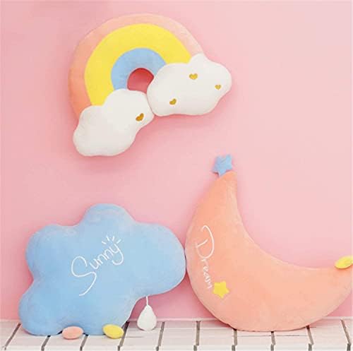 Rainbow Shaped Pillow, Home Decorative Creative Multicolor Cushion Arch Shaped Stuffed Plush Sofa Chairs Throw Pillows, Girls Kids Gift Bed Decoration Cushion (Rainbow)