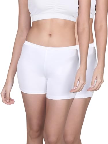 Image of DChica Essentials Girls Boyshorts Panties, Bloomers for Girls with Good Hip Coverage & Inner Elastic, Seamless, High Rise Underwear Shorts for Teenagers (Pack of 1 & 2) Solid Color Panties