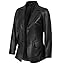 Shanon - Black Leather Blazer Women