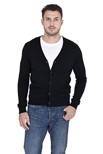 Cashmeren Men's V-Neck Cashmere Cardigan Sweater