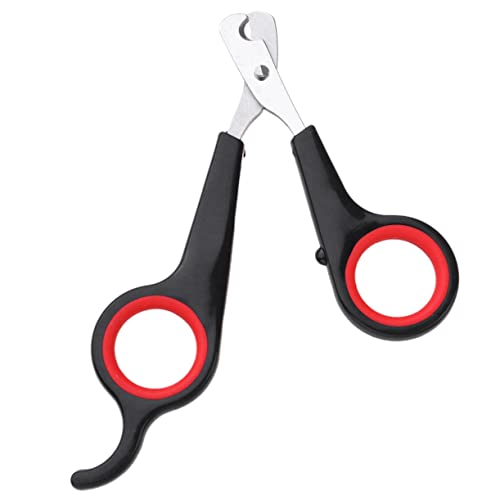 BESTonZON 4 Pcs Pet Nail Clipper Stainless Steel Dog Cat Grooming Scissors with File Comfortable Grip for Easy Nail Mixed Colors
