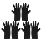 NUOBESTY Elastische Schmuckhandschuhe Komfortabel und Bewegungseinschränkung aus Spandex 3 Paar für Staubfreie Glasindustrie