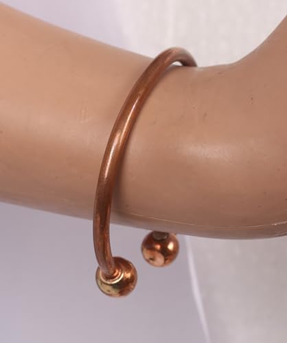 Image of Touchstone copper bracelets | gift for men women |adjustable 100% pure solid real magnetic jewelry | handmade bracelet set combo | rope braided tibetan bangles.
