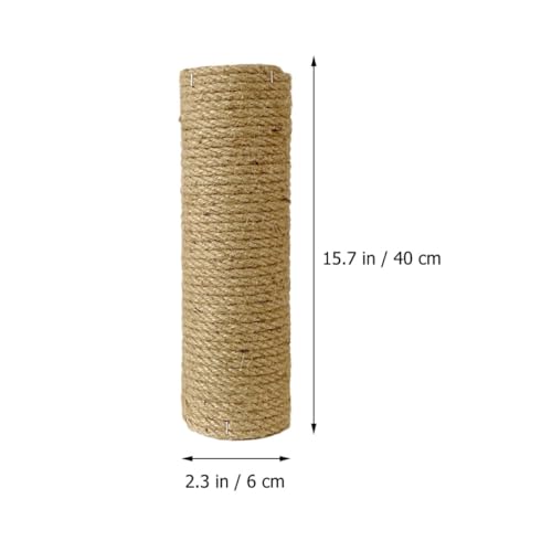 Poste rascador para gato de madera y sisal 40 cm miniatura 2