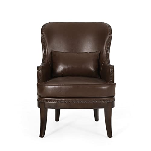Christopher Knight Home Mantua Accent Chair, Dark Brown