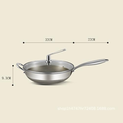 Wok de acero inoxidable con tapa 32 cm miniatura 2