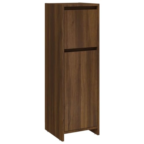 vidaXL Armadietto Bagno Rovere Marrone 30x30x95cm in Legno Multistrato