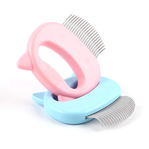 2 Pcs Hair Removal Comb for Cats Dogs Grooming Brush Tools Cleaning Open Knot Hair Flea Comb Massage Trimmer Quick Clean…