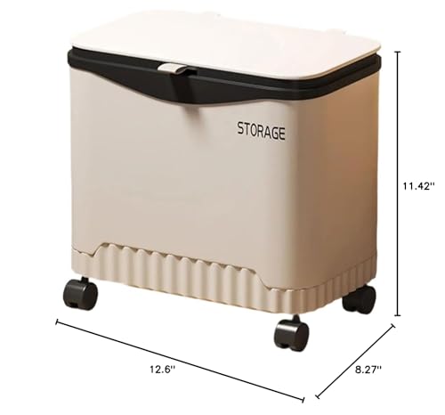 Contenedor de basura durable con ruedas y diseño moderno miniatura 7