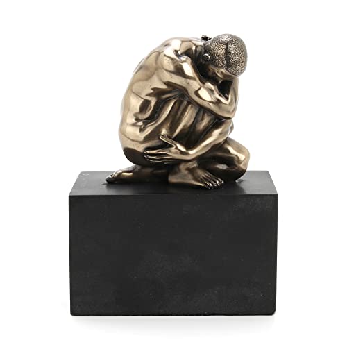 Figura Masculina Desnuda Llorando 4.38 in Estatua Decorativa miniatura 1