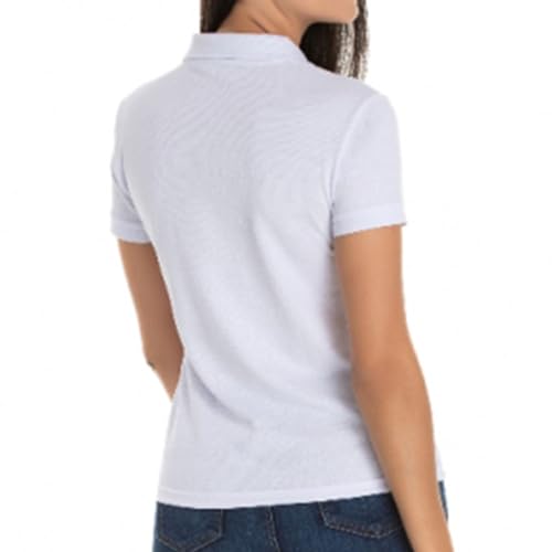 Camisa Polo Feminina Basic Branca - Polo Match Tamanho:M