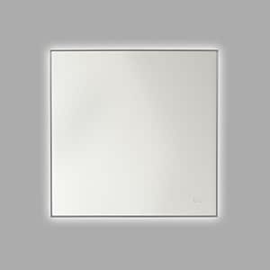 Generation Lighting MREL1440BN Cadre - 40W 1 LED Square Framed Mirror-30 Inch Tall and 30 Inch Wide, Finish Color: Brushed Nickel