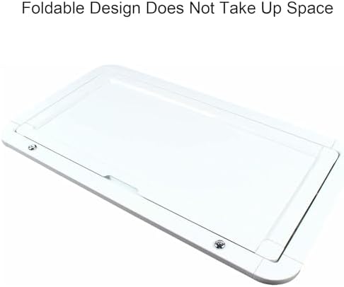 Foldable RV Table with 2 Locks - Lightweight Aluminum Alloy Camping Table for Caravans, Vans & Truck Campers - Portable White Wall-Mounted Design (60x42cm/24x16)