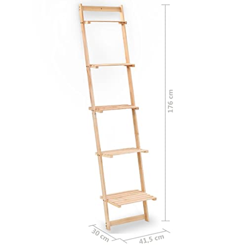 Étagère échelle en bois de cèdre beige 176 cm modulable - 3