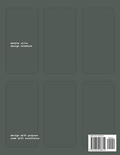 Mobile UI/UX Design Notebook: (Midnight Green) User Interface & User Experience Design Sketchbook for App Designers and Developers - 8.5 x 11 / 120 Pages / Dot Grid image 4
