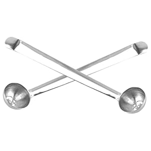 Cabilock Edelstahl Olivenlöffel mit Sieb 2Stk.