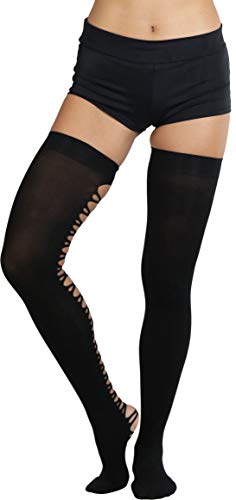 Image of ToBeInStyle Women's Nylon Thigh High Schoolgirl Opaque Stockings