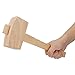 Beech Wood Mallet, Manual Carving Mallet, Solid Carpenter Wood Hammer Woodworking Hand Tool for Wooden Furniture Installation, Woodworking Chisel(Large)