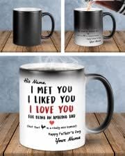 Miniatura 2 de Taza personalizada con texto en inglés "I Met You I Liked You I Love You For Being An Amazing Dad", regalo de feliz padre para marido, pareja,