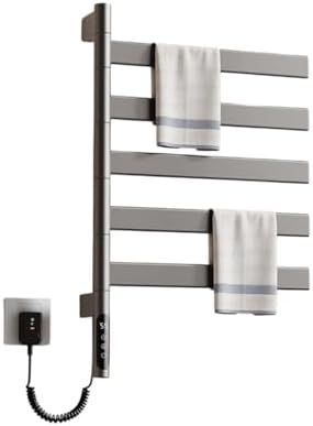180° Swivel Heated Towel Rack, Electric Towel Warmer with Touch Control, Waterproof Plug-in Bath Heater for Home, Spa, Bathroom & Balcony Use