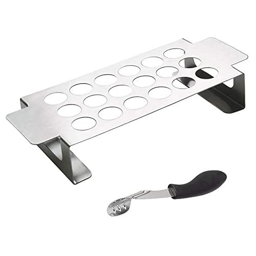 WYYHAA Parrilla de Acero Inoxidable con Herramienta de Núcleo de Pimienta BBQ Pepper Grill, Tostador Vertical para La Parrilla Horno de Fumador Adecuado para Cocinar Alas de Las Piernas de Pollo Cover