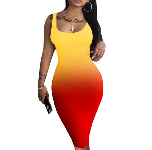 Image of Mrskoala Women Midi Tank Dresses Sexy Club Casual Dress Summer
