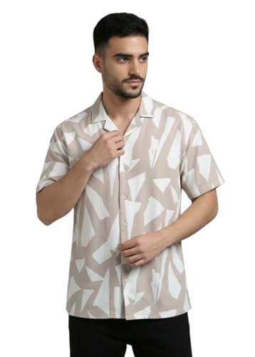Image of GLORYBOYZ Men's Half Sleeves Abstract Printed Casual Shirt S-2XL