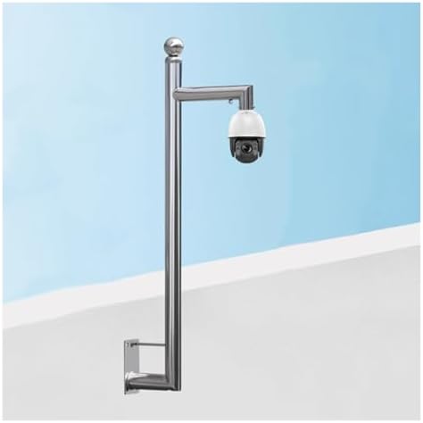 L-Shaped Security Camera Mounting Bracket - Durable Wall-Mount Stand with Installation Kit for Fence & Wall Surveillance, Adjustable 1m-3.3ft, Ideal for Outdoor Use