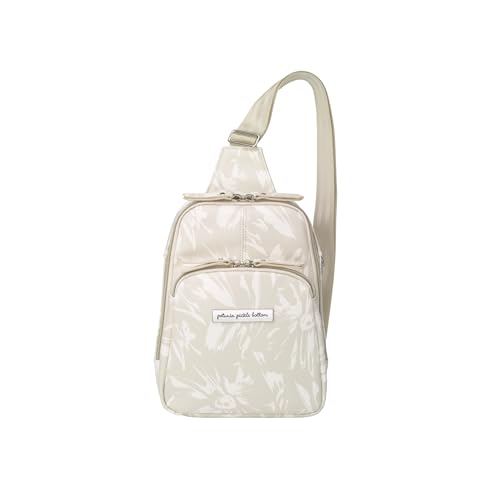 Petunia Pickle Bottom Criss-Cross Sling Bag, Crossbody for Women and Men, Adjustable Straps for a Custom-Fit, Spacious Main Pocket, Perfect for Travel & Everyday Use (Linen Blossoms)