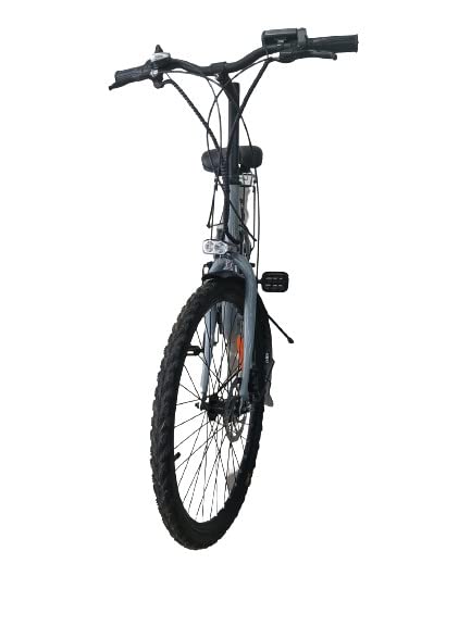 Image of EV City Electric Bicycle Speed Upto 25 km /hr for Men and Women Comes with Lithium Battery (8.8 AH, Grey)