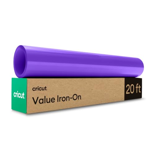 Image of Cricut HTV Heat Transfer Vinyl | 6 m | Purple | Iron-On HTV Vinyl for Fabric, Perfect for Custom T-Shirts & DIY Clothing