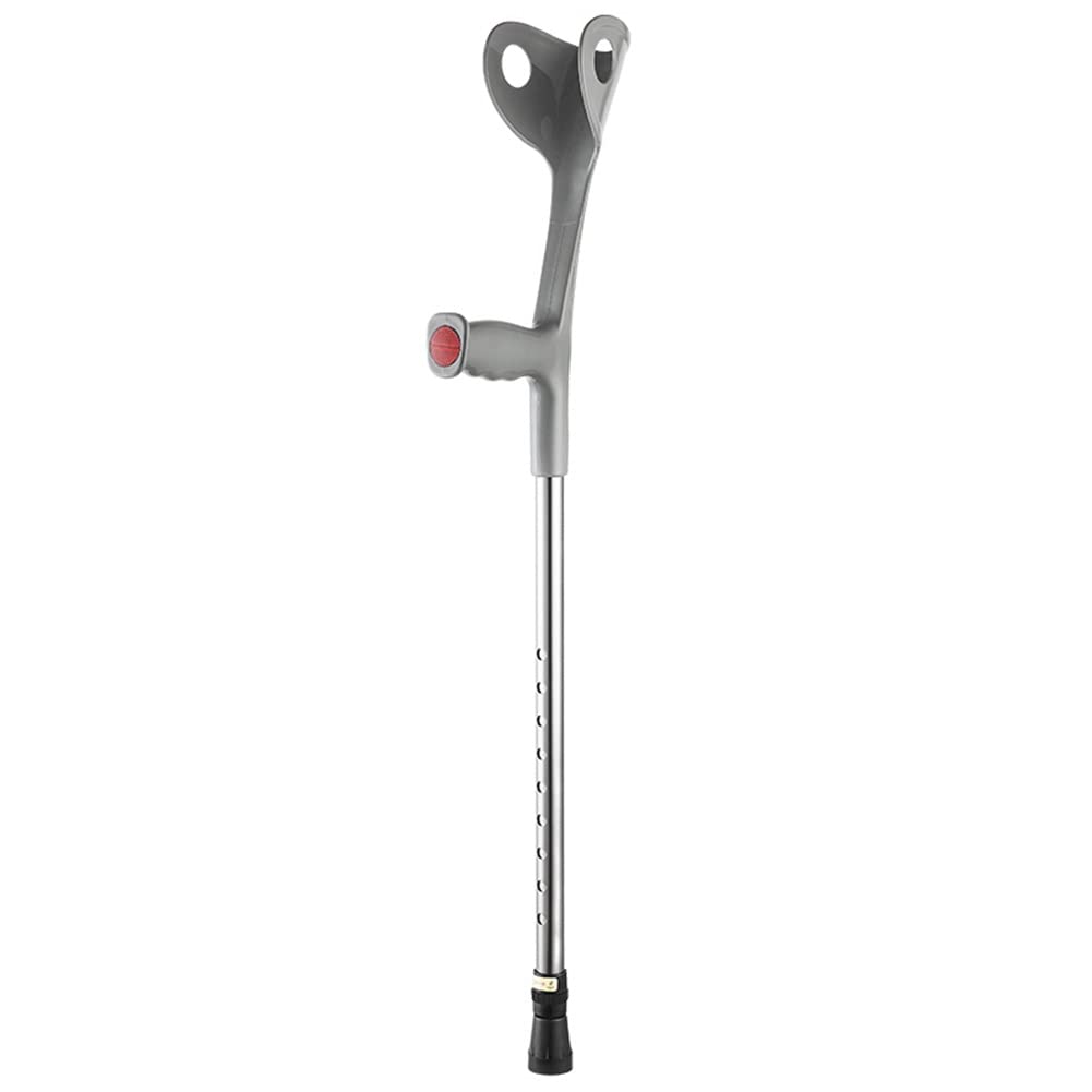 Stampelle Ortopediche Regolabili per Adulti, Coppia di stampelle per avambraccio in Alluminio, Stampelle canadesi per Adulti o Bambini con Altezza 145-180 cm, 2 unità