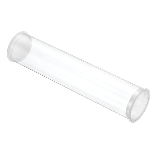 Image of PATIKIL 7.9 inchL x 1.7 inchDia Clear Storage Tubes, 1Pcs PC Plastic Transparent Hollow Round Rigid Tube with Cap for Beads Bath Salt Container Wedding Party Favors