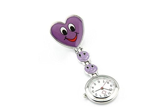 Casadeiy visage souriant montre de poche pour infirmières Coffre Table, violet