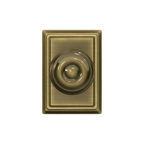 Image of SCHLAGE Georgian Knob with Addison Trim Non-Turning Lock, Antique Brass (F170 GEO 609 ADD)
