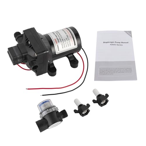 Wasserpumpe RV/Boot, selbstansaugende Boosterpumpe, Wasser-Membran Druckpumpe für Wohnwagen, landwirtschaftliche Bewässerung, Yachten, Geschirrspüler, 24 V, 4,0 A