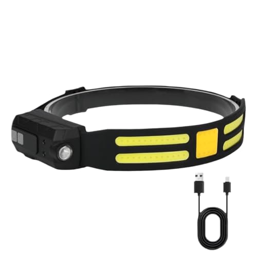 Linterna Frontal Led Recargable Con Sensor De Movimiento,Linterna Frontal Led Con Sensor De Movimiento | Faro de alto rendimiento,Luz frontal de alto rendimiento, faro con sensor de luz potente, faros